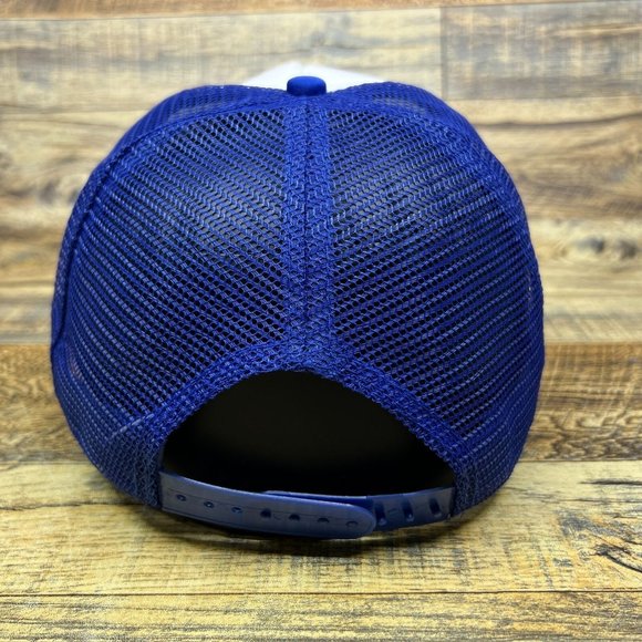 Camel Racing Mens Trucker Hat Blue Snapback Motorsport Drag Retro Baseball Cap - Picture 6 of 9